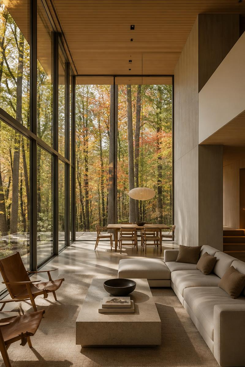 Full elevation glazed in fixed panels